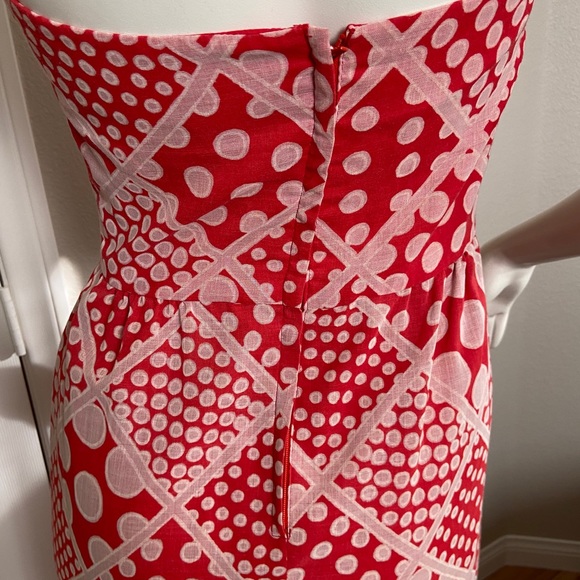 Vintage Edith Flagg red and white halter dress XS - Picture 4 of 13